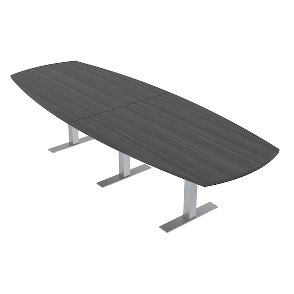 45 in W, 120 in L, 29 in H, Engineered Wood Top, Grey